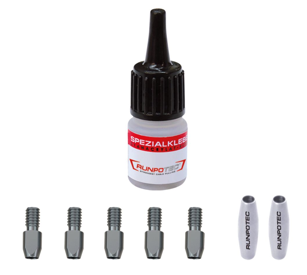 Runpotec 20951 GF3 SLIM Reparatieset Ø 3mm Glasvezel Trekveer, 8-delig