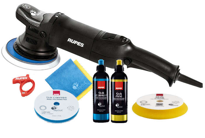 Rupes RU-LHR21ES/BAS BigFoot LHR21ES Excentrische Polijstmachineset Ø 180 mm 500W + polijstaccessoireset in doos