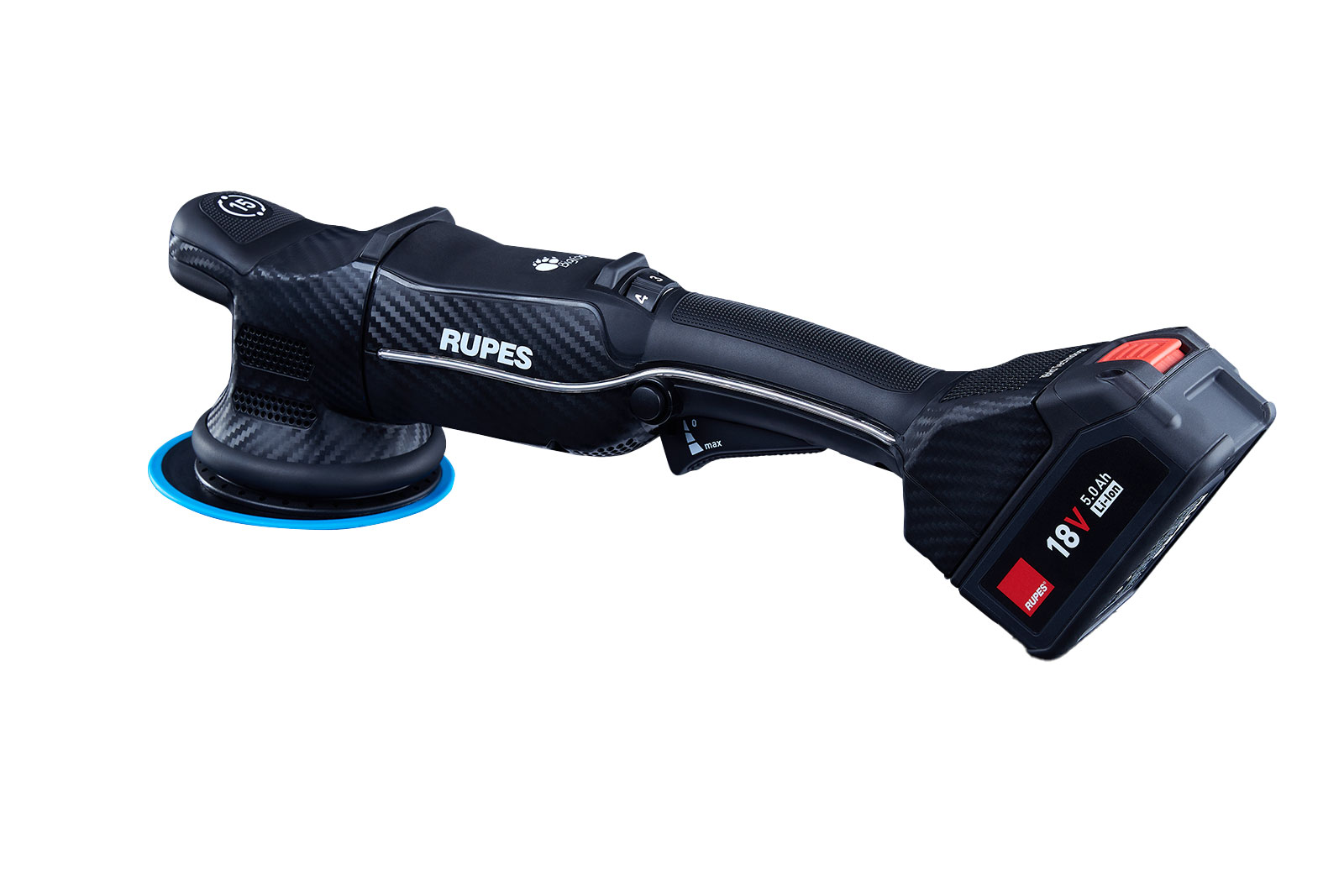 Rupes HLR15/CB2/STD iBrid Bigfoot Excentrische Polijstmachine 125mm 18V 5.0Ah Li-Ion