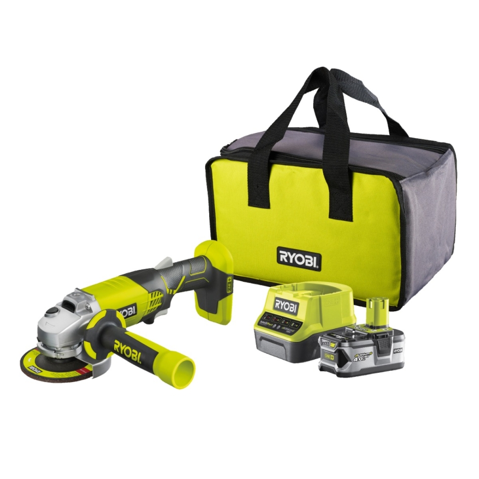 Ryobi 5133004301 R18AG-140S 18V Accu Haakse Slijper 115 mm 1x 4.0 Ah