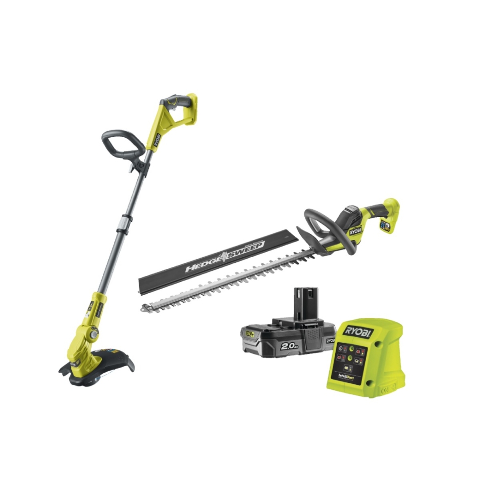 Ryobi 5133005619 RY18LT18HTA-120 Comboset 18 Volt 2.0 Ah Li-ion