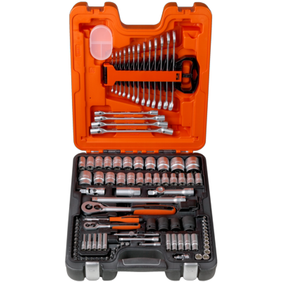 Bahco S106 Dopsleutelset 1/4''-1/2'' 6-kant Metrisch/Inch 106-delig