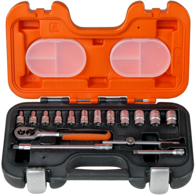 Bahco S160 Dopsleutelset 1/4" 6-kant Metrisch 4-13 mm 16-delig