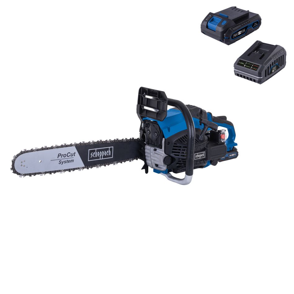 Scheppach 5910116903 Benzine kettingzaag 20V PCS56E 56cc (met accu)