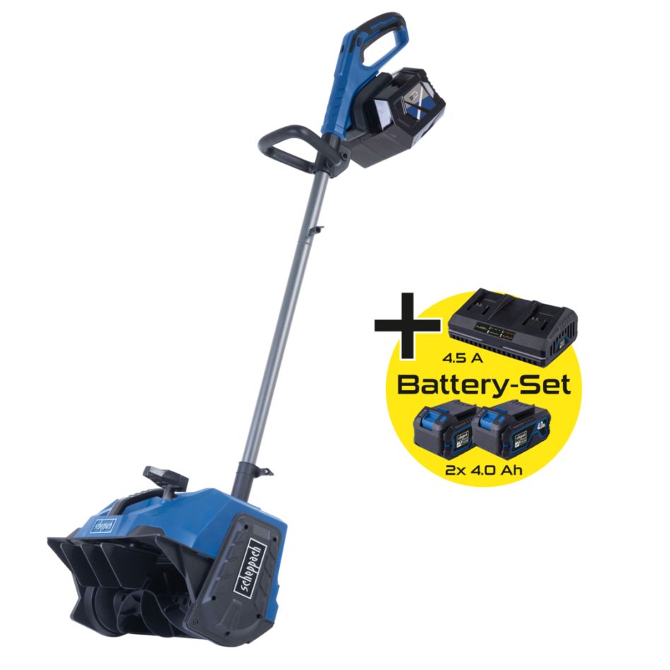 Scheppach 5908107400 BC-SNB410-X Accu Sneeuwfreesset 20V 2x 4.0Ah accu en duolader in doos