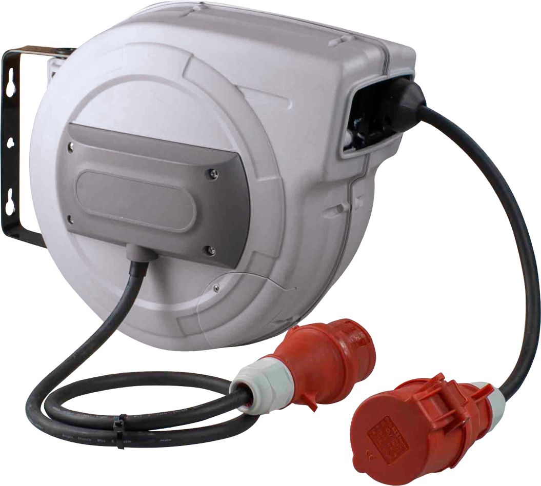 Schwabe 12649 CEE Veerkabelhaspel 400V/16A IP44 5-polig Neopreen H07RN-F 5x2,5 15m