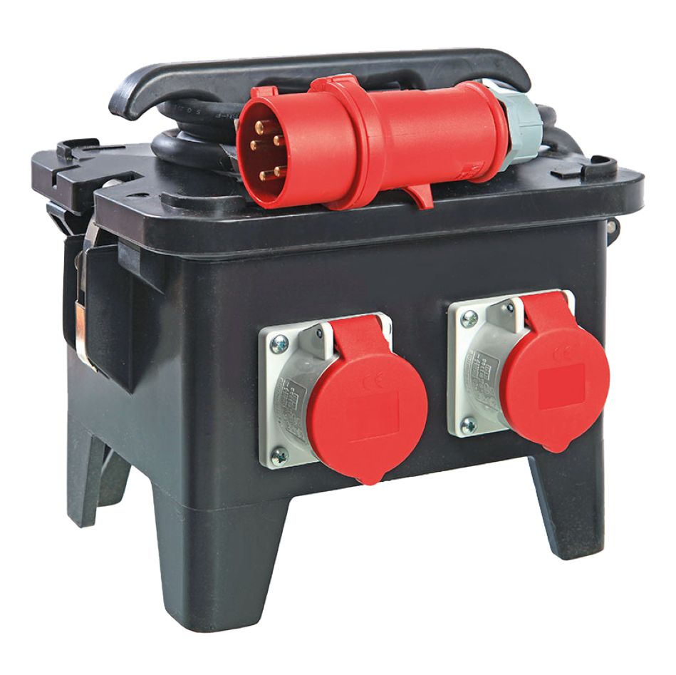 Schwabe 45416 CEE Mobiele Stroomverdeler 400V/16A IP44 H07RN-F 5G2,5 2m