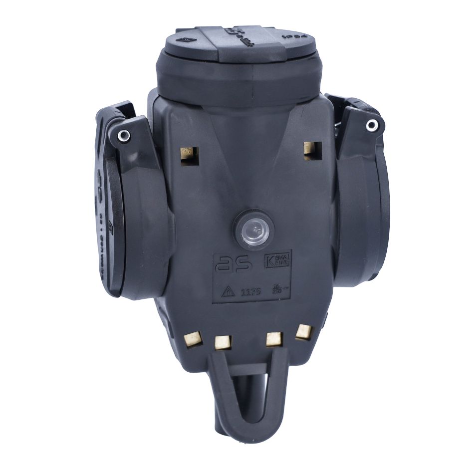 Schwabe 60455 Verdeeldoos Massief Rubber 230V/16A IP44 3-voudig zonder verlengkabel
