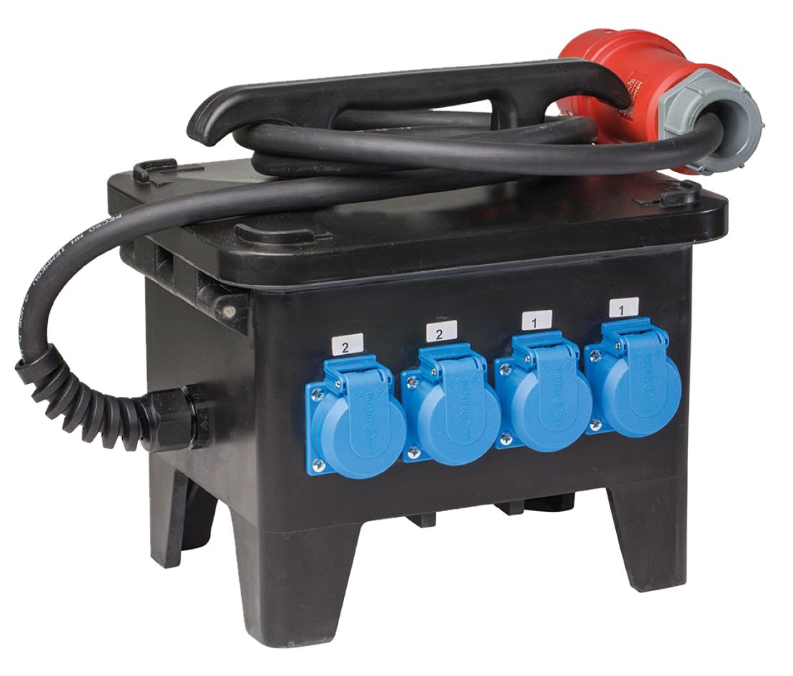 Schwabe 60554 CEE Mobiele Stroomverdeler M3 400V/32A IP44 H07RN-F5G6 2m