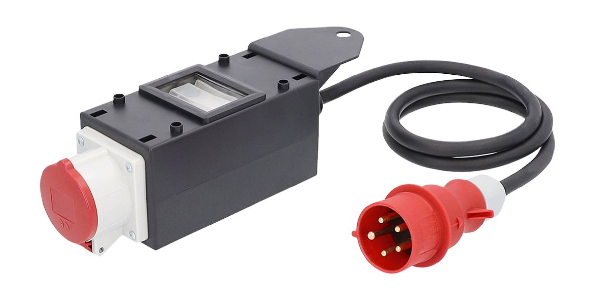 Schwabe 60704 CEE MIXO Adapter 400V/32A IP44 5-polig SPREE met kabel H07RN-F 5G2,5 1,5m