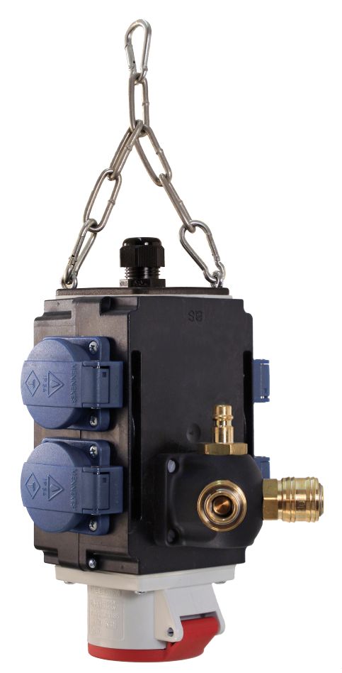 Schwabe 60734 MIXO Hangverdeler II+ 4x 230V/16A, 1x CEE 400V/16A 5-polig