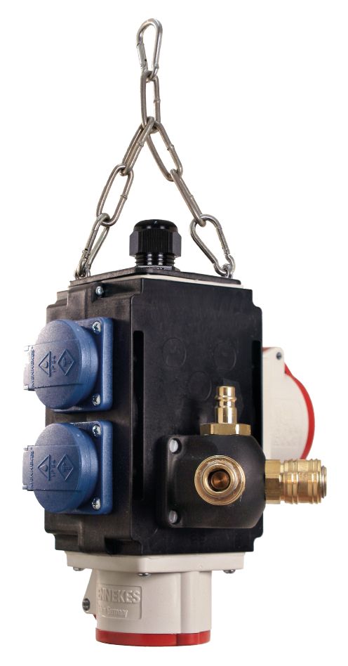 Schwabe 60736 MIXO Hangverdeler III+ 2x 230V/16A, 2x CEE 400V/16A 5-polig