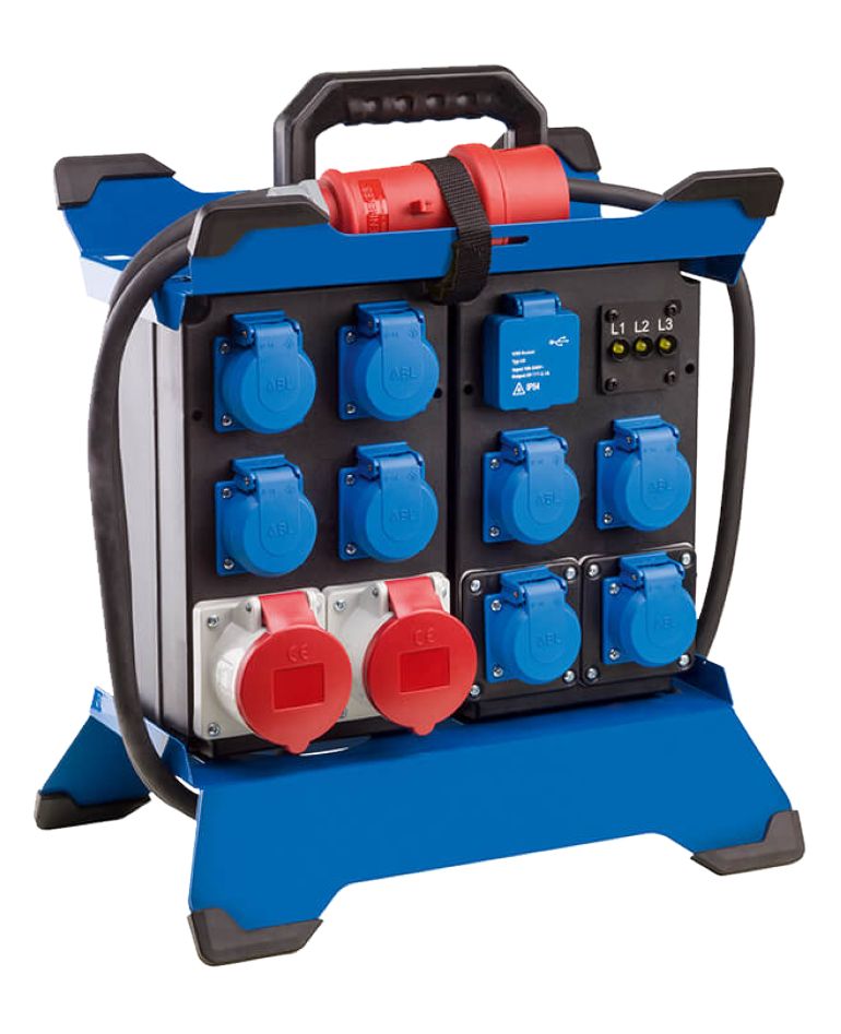 Schwabe 60932 CEE Stroomverdeler Stecky DUO 2 400V/16A IP44 H07RN-F 5G2,5 3,4m