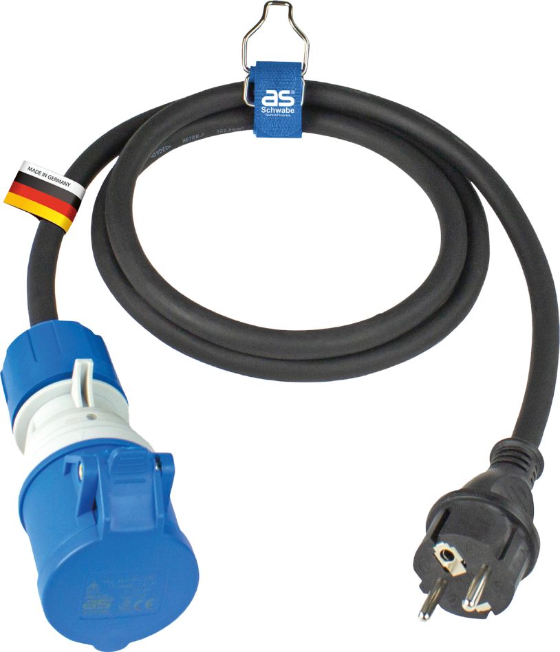 Schwabe 61406 Camping CEE Adapterkabel 230V/16A IP44 H07RN-F 3G2,5 1,5m