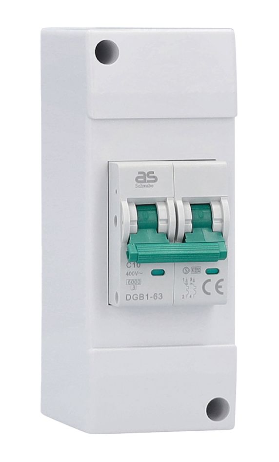 Schwabe 61564 Camping Stroomonderbreker 230V 10A met LS C10 A 2-polig
