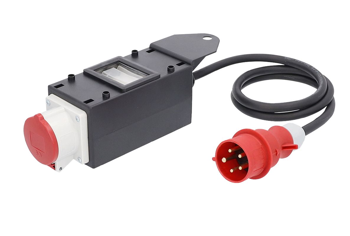 Schwabe 61705 CEE MIXO Adapter 400V/16A IP44 5-polig WERRA met kabel H07RN-F 5G2,5 1.5m