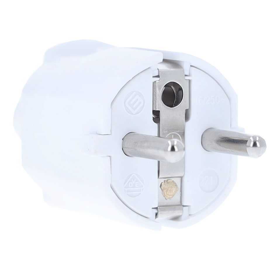 Schwabe 62221 Stekker Randaarde 230V/16A PVC Wit