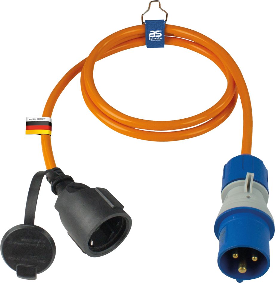 Schwabe 62435 Camping CEE Adapterkabel 230V/16A IP44 H07RN-F 3G2,5 1,5m