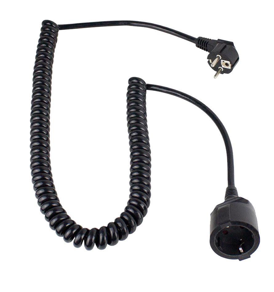 Schwabe 70410 Spiraalkabel 230V/16A IP20 H05VV-F 3G1,5 1-2,5m