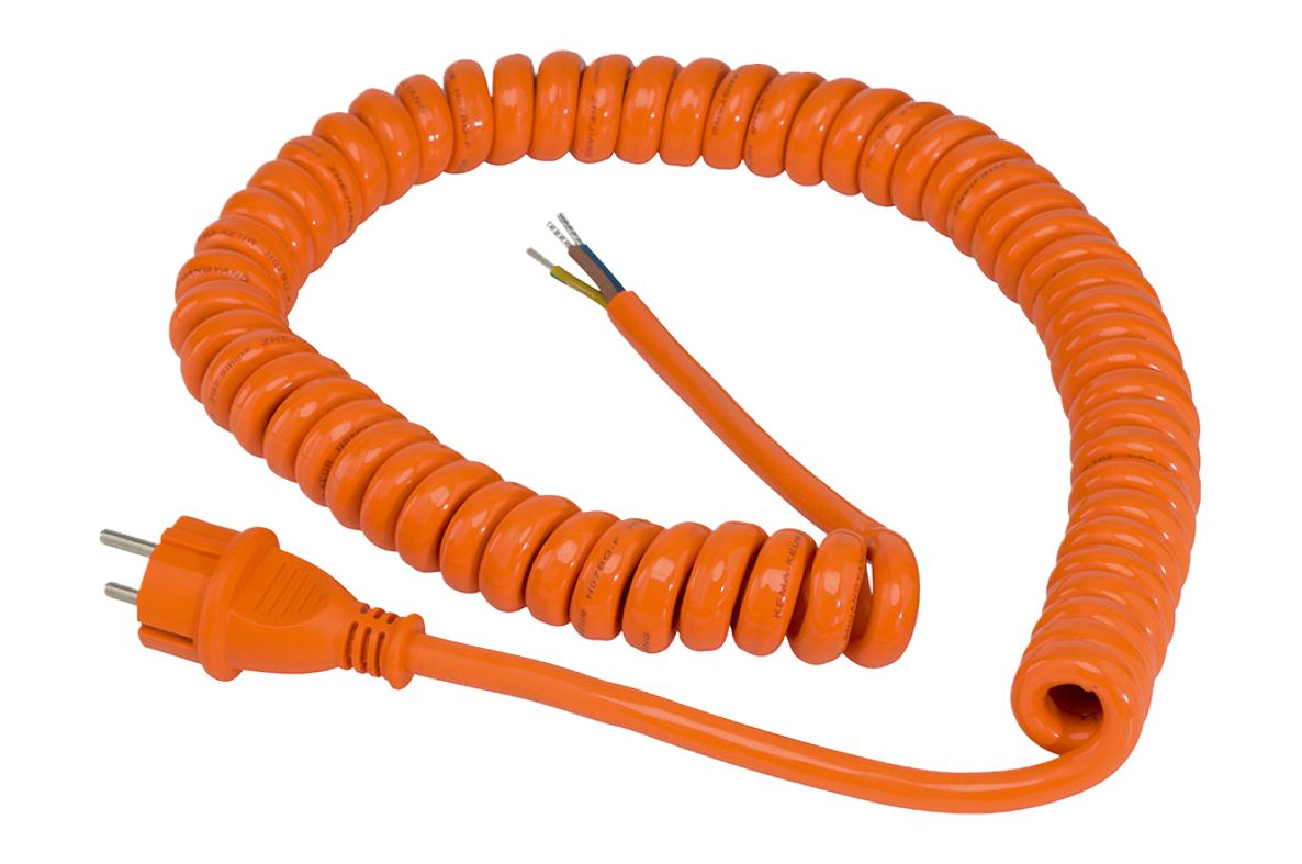 Schwabe 70430 PUR Spiraalkabel 230V/16A IP44 H07BQ-F 3G1,5 1-5m