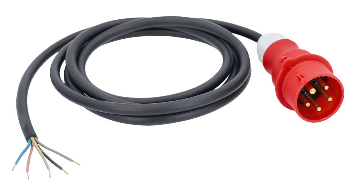 Schwabe 70970 CEE Aansluitkabel Neopreen 400V/32A IP44 5-polig H07RN-F 5G6 5m