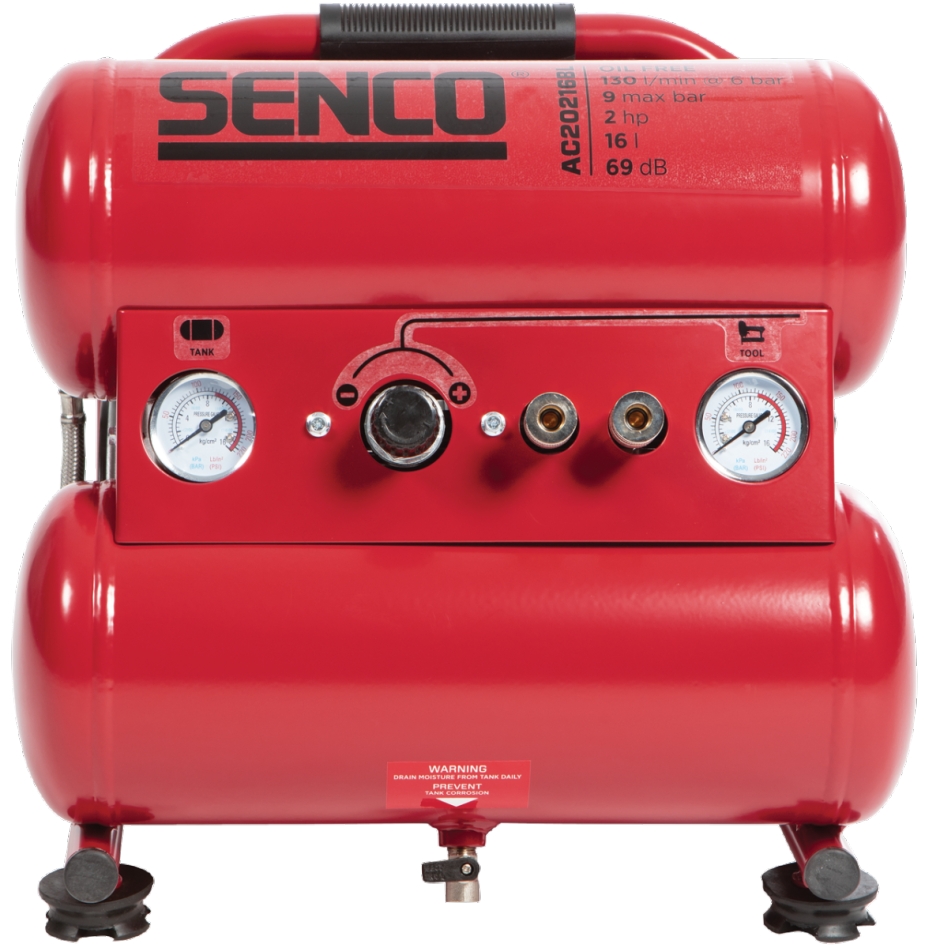 Senco AFN0037EU AC20216BL-EU Olievrije Stille compressor