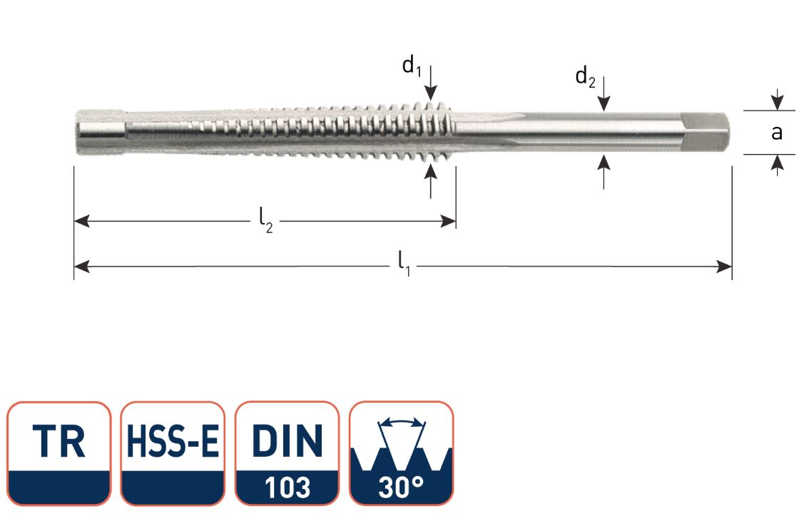 Rotec 356.1600 HSS-G Trapeziumtap TR16 x 4