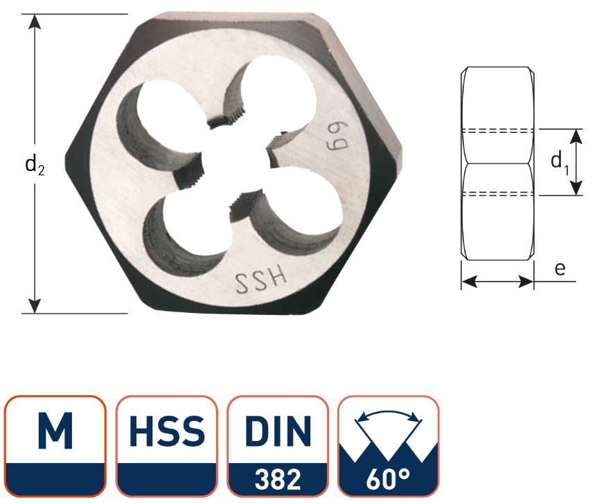 Rotec 370.1400 HSS Zeskante Snijmoeren DIN 382 Metrisch M14x2,0