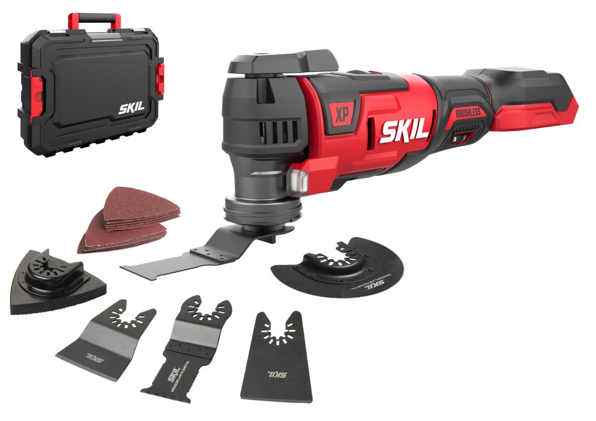 SKIL MF1E3650JA Multitool 20V brushless excl. accu's en lader in koffer met accessoires 