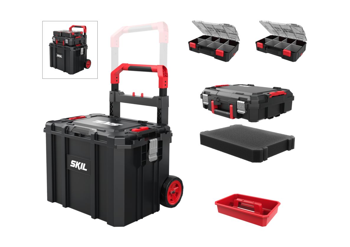 SKIL 2610S01671 Losse stapelbare gereedschapskofferset met trolley