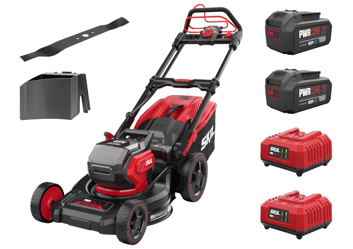 SKIL GM1E0151BA Accu Grasmaaier 46cm zelfrijdend brushless 2x 20V 4.0Ah accu en lader in doos