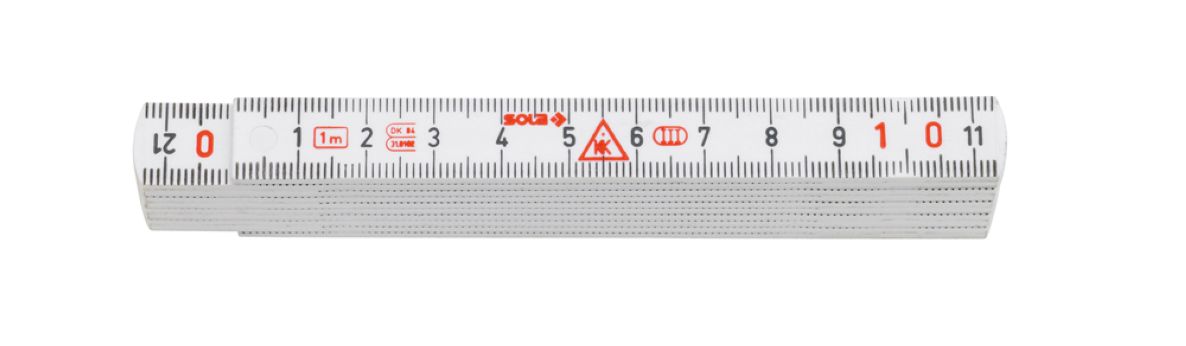 Sola 53031301 HKM 1/10W Duimstok (vouw) hout 1m - 10-delig