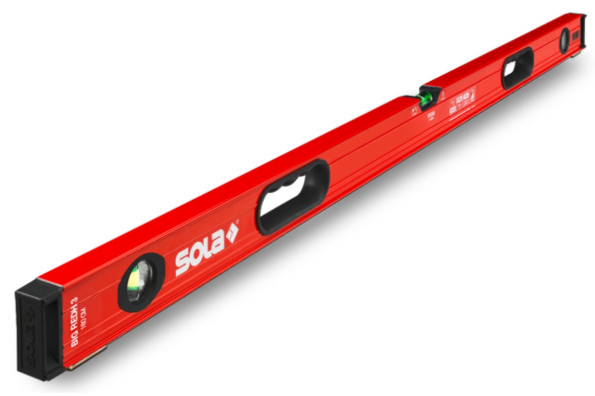 Sola 01249601 BIG REDH3 Aluminium waterpas 180 cm met stelvoetjes
