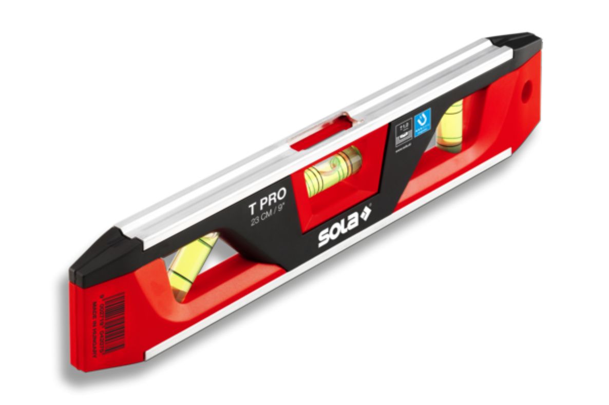 Sola 01430701 T-PRO Aluminium-Kunststof Torpedo waterpas 23 cm magnetisch