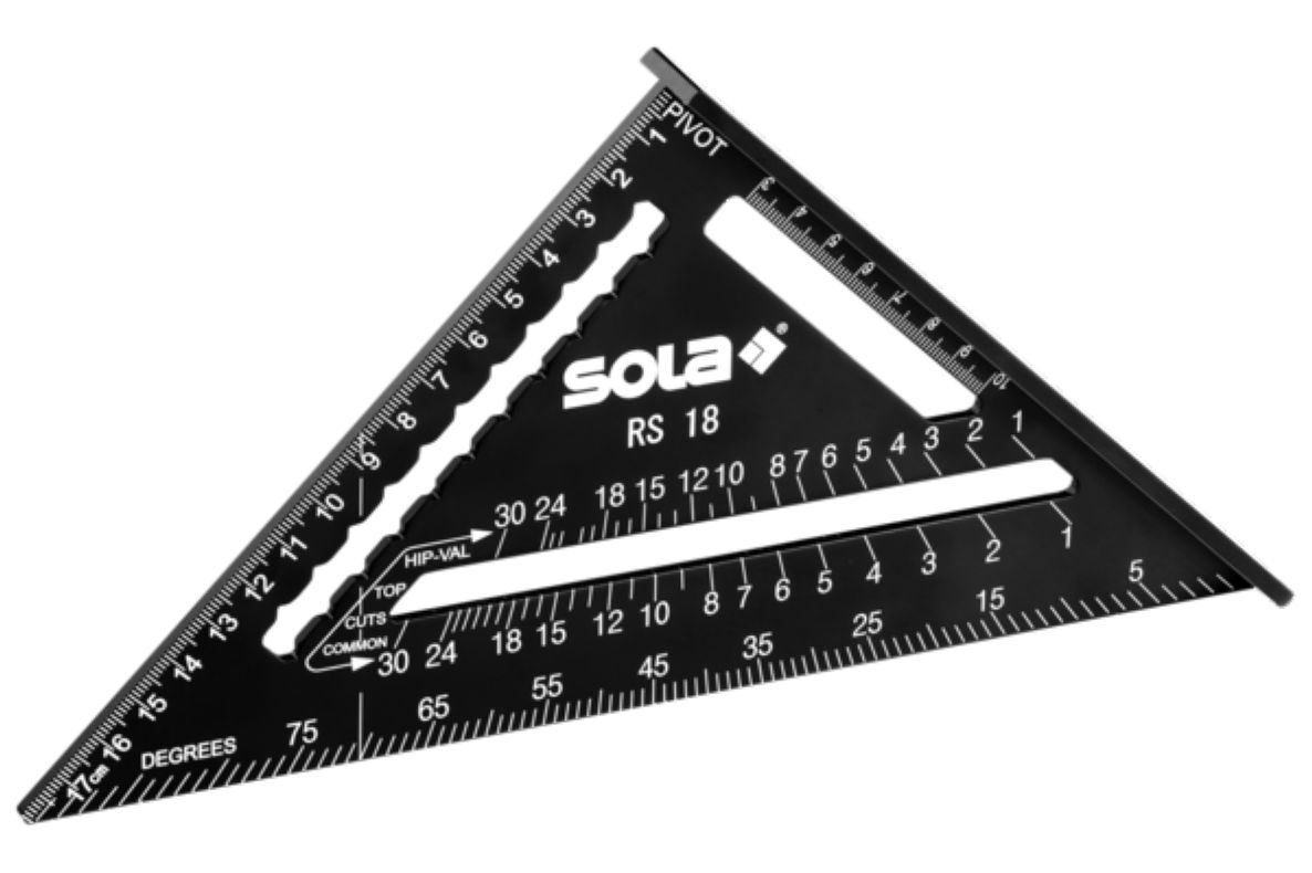 Sola 56160101 RS 18 Metrische winkelhaak 18 cm zwart