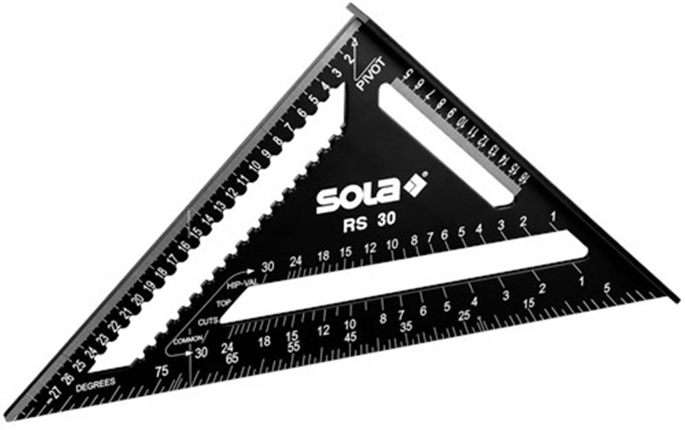 Sola 56160201 RS 30 Metrische winkelhaak 30 cm zwart