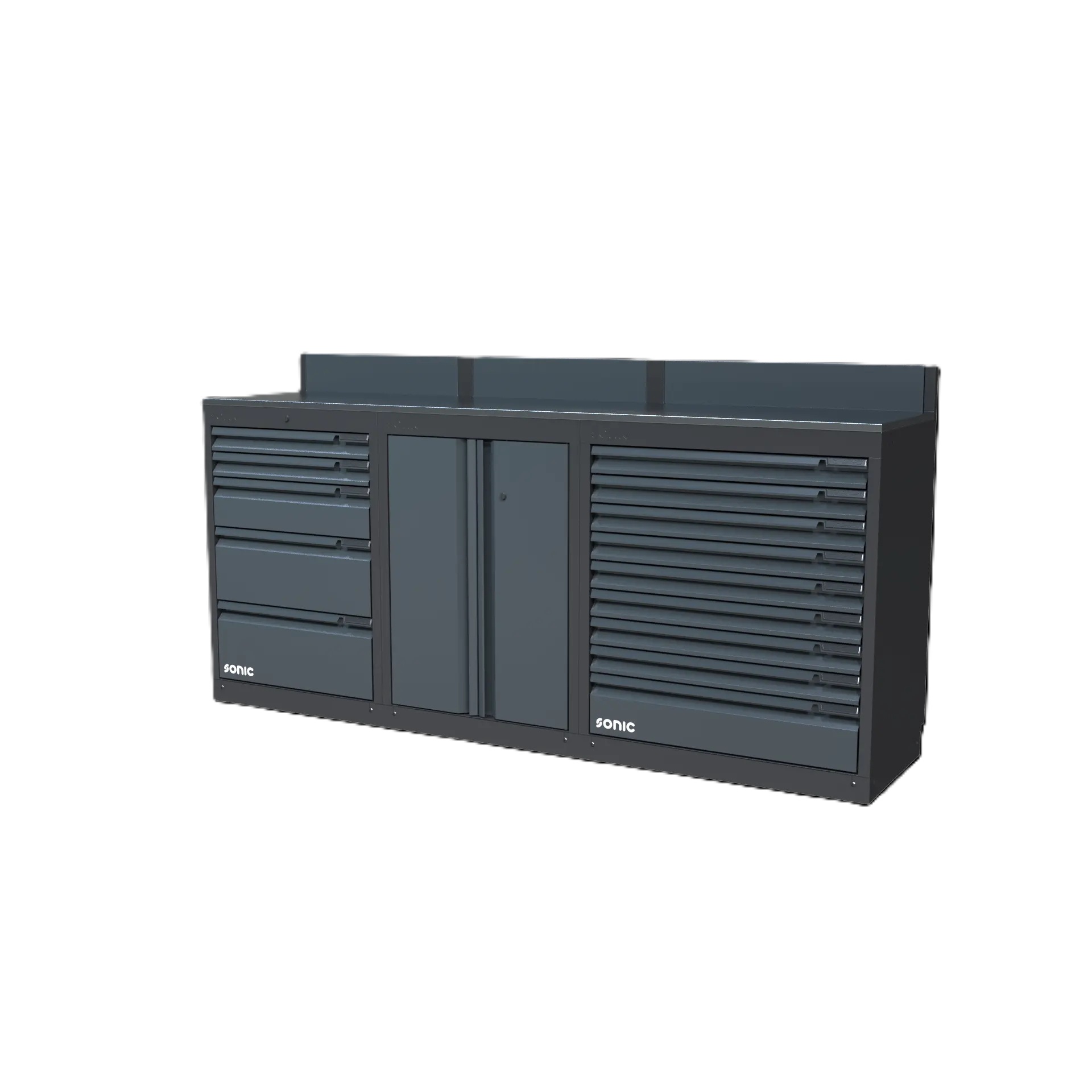 Sonic 4930501 NEXT MSS Werkplaatsopstelling met roestvrij stalen werkblad – 2193 mm
