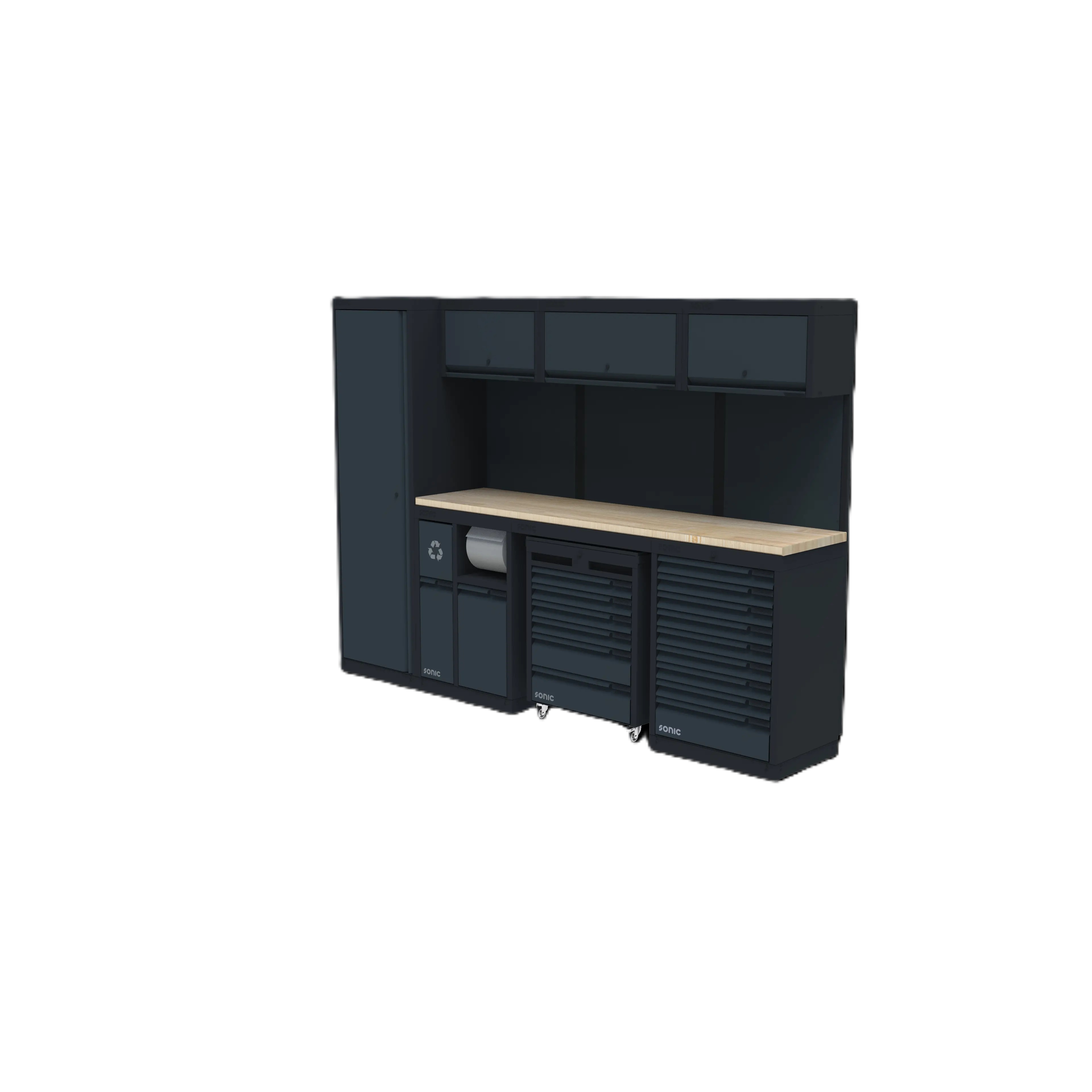 Sonic 4930603 NEXT MSS Werkplaatsopstelling met houten werkblad – 2803 mm