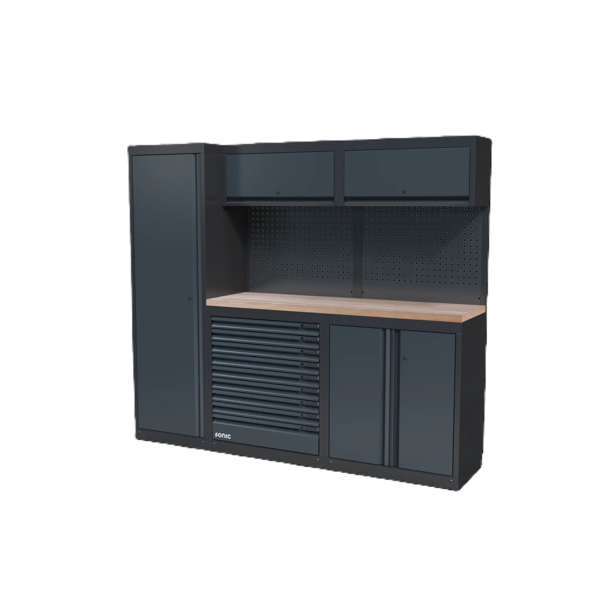 Sonic 4930802 NEXT MSS Werkplaatsopstelling met houten werkblad – 2300 mm