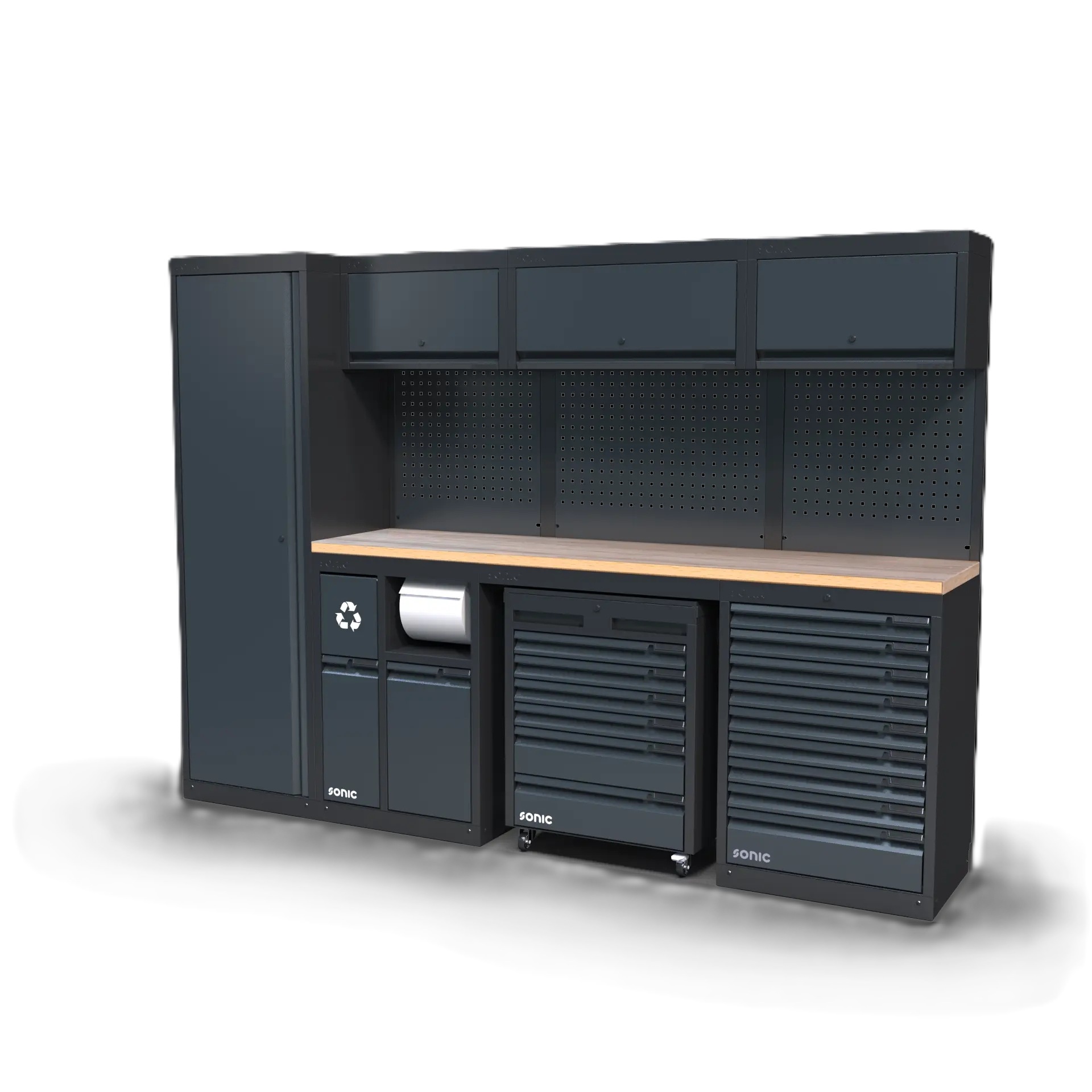 Sonic 4930803 NEXT MSS Werkplaatsopstelling met houten werkblad – 2803 mm