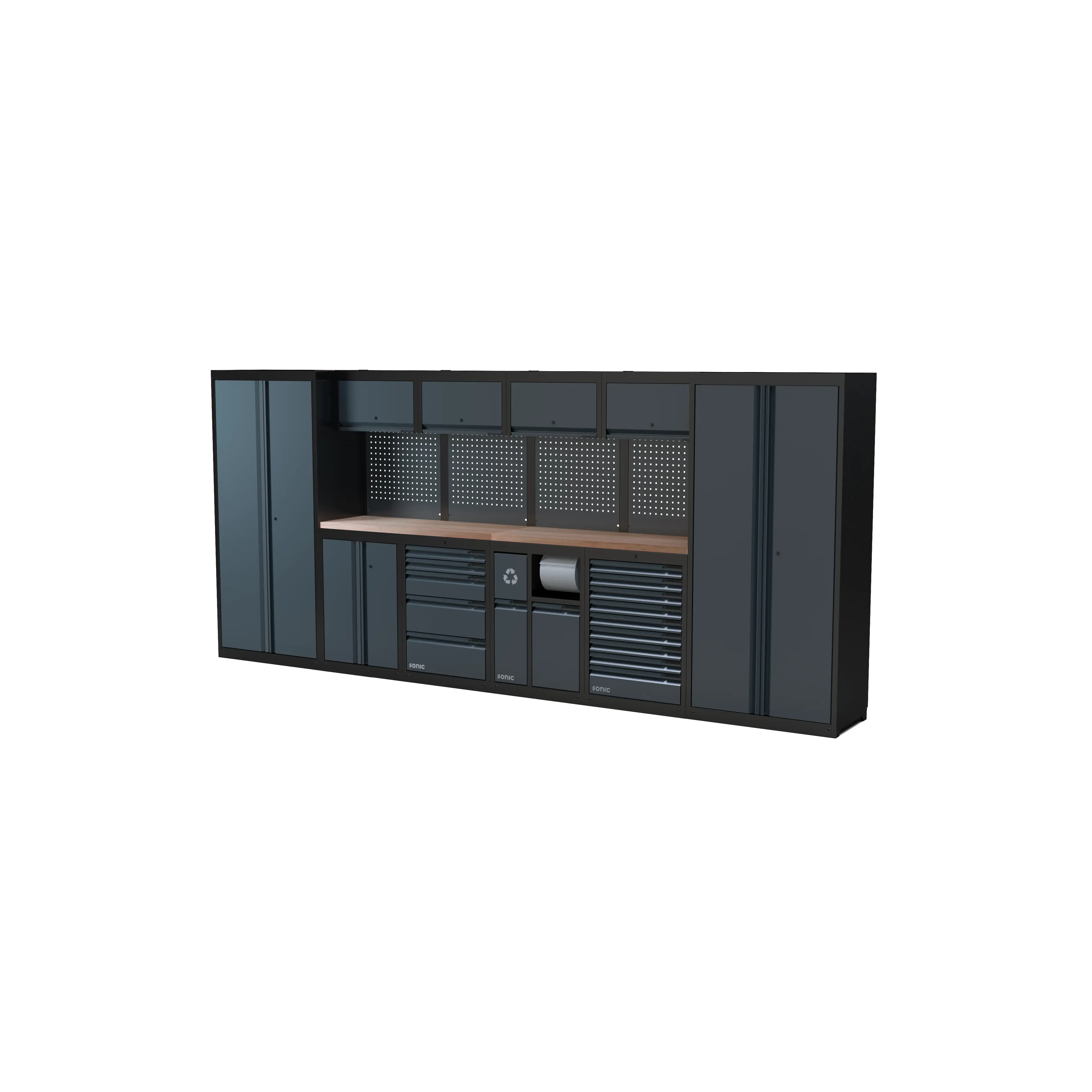 Sonic 4930805 NEXT MSS Werkplaatsopstelling met hout werkblad – 4524 mm