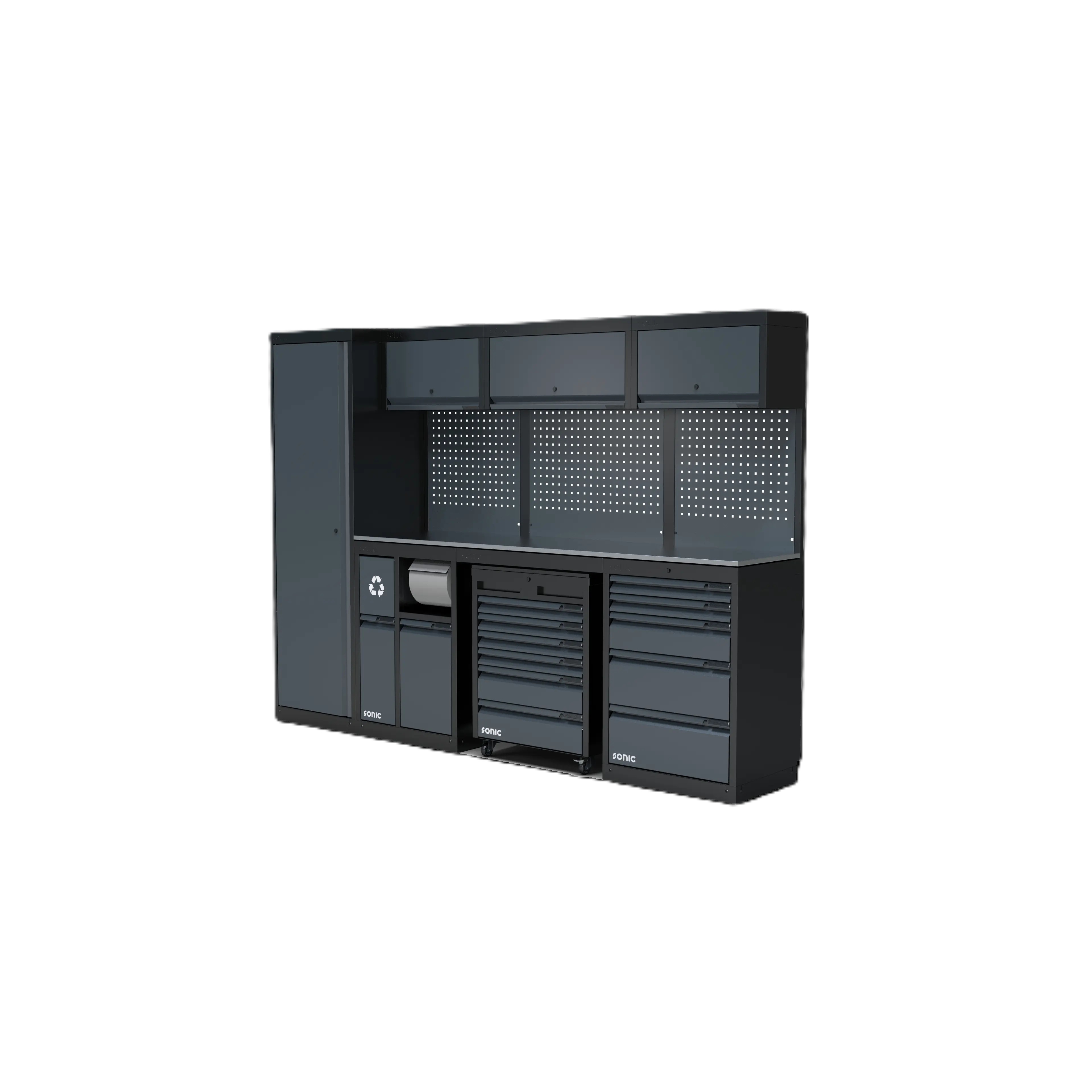 Sonic 4930903 NEXT MSS Werkplaatsopstelling met roestvrijs staal werkblad – 2803 mm
