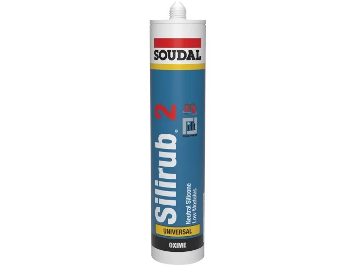 Soudal 100335 Silirub 2 Neutrale Siliconekit steenkleur 1x300ml