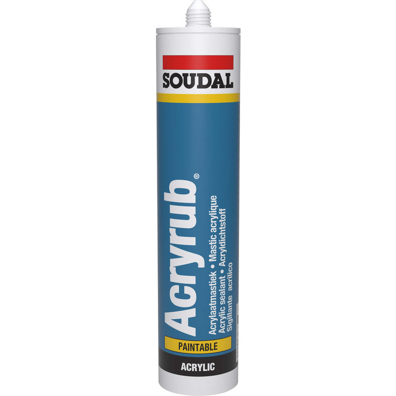 Soudal 102601 Acryrub Hoogwaardig Acrylaatkit wit 1x310ml
