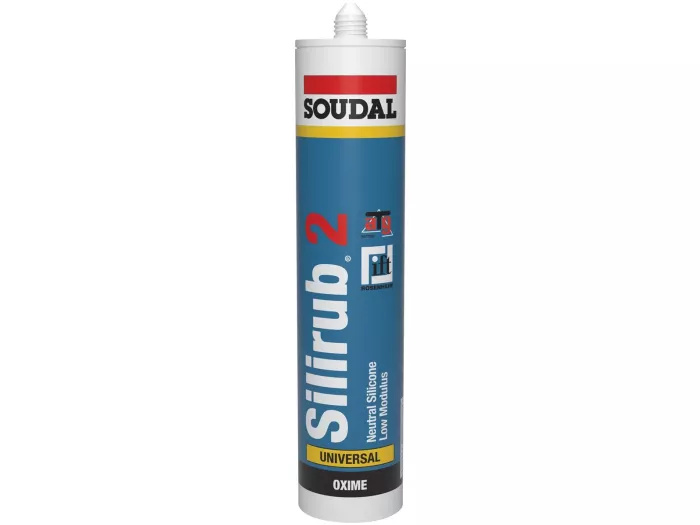 Soudal 101940 Silirub 2 Siliconekit Neutraal donkerbruin 300ml