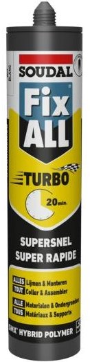 Soudal 124806 Montagekit Fix - All Turbo Zwart 290ml