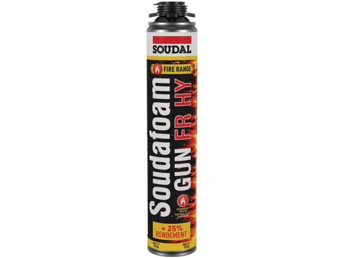 Soudal 156421 Soudafoam FR HY Gun recypur brandwerend PU pistoolschuim 750ml