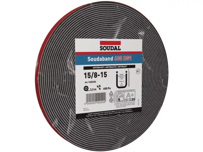 Soudal 168418 Soudaband 600 BG1 15/2-4 voegdichtingsband antraciet