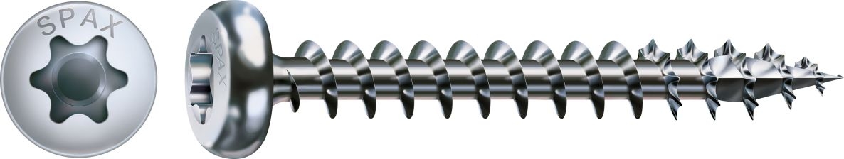SPAX 0201010500353 Universele schroef 5 x 35 mm, Voldraad, Bolkop, T-STAR plus T20 - 200 stuks