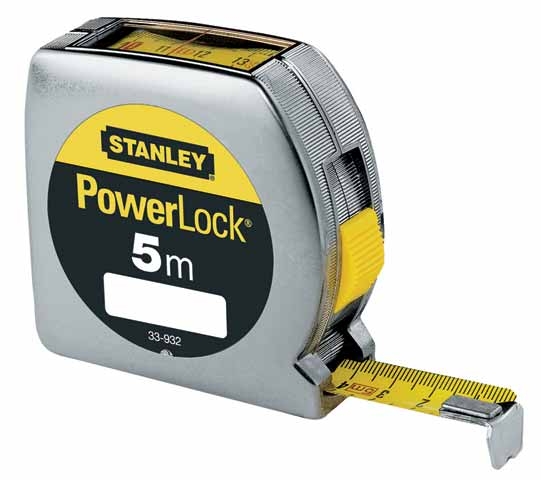 Stanley 0-33-932 Rolbandmaat Powerlock 5m - 19mm boveninkijkvenster